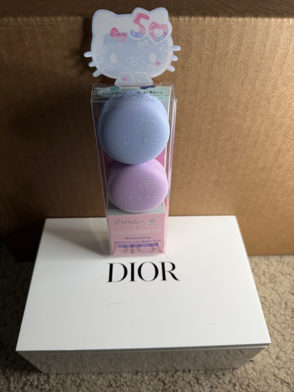 The crème shop Hello Kitty Moisturizing Macaron Lip Balm